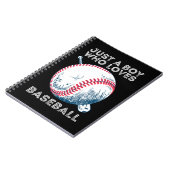 Nur ein Junge, der Baseball Batter Baseball Ball L Notizblock (Linke Seite)