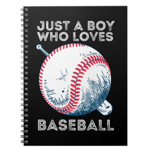 Nur ein Junge, der Baseball Batter Baseball Ball L Notizblock