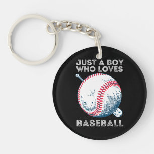 Nur ein Junge, der Baseball Batter Baseball Ball L Schlüsselanhänger