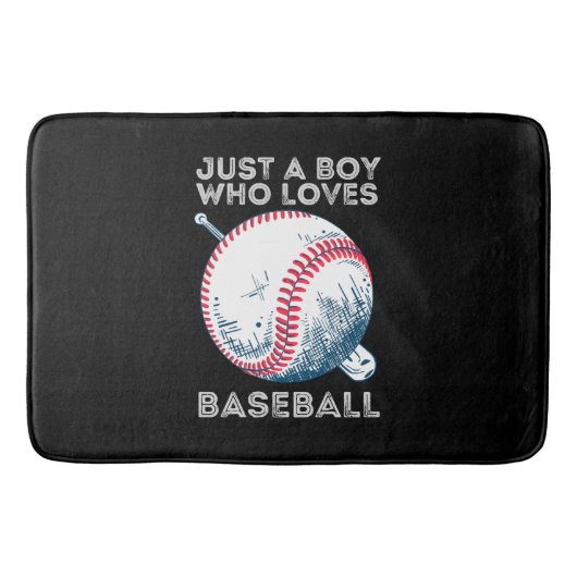 Nur ein Junge, der Baseball Liebe Badematte (Vorderseite)