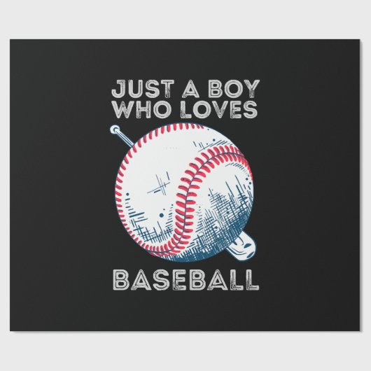 Nur ein Junge, der Baseball Liebe Geschenkpapier (Flach)