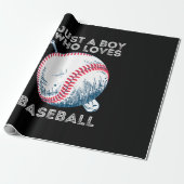 Nur ein Junge, der Baseball Liebe Geschenkpapier (Ungerollt)