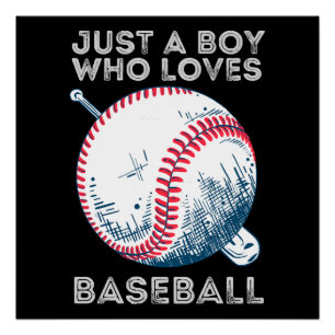 Nur ein Junge, der Baseball Liebe Poster