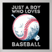 Nur ein Junge, der Baseball Liebe Poster (Vorne)