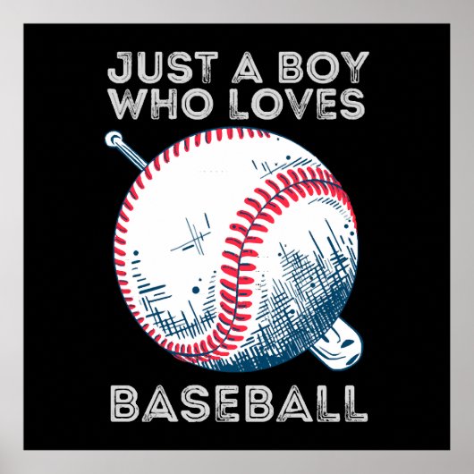 Nur ein Junge, der Baseball Liebe Poster (Vorne)
