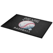 Nur ein Junge, der Baseball Liebe Schneidebrett (Ecke)