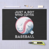 Nur ein Junge, der Baseball Liebe Seidenpapier (Handwerk)