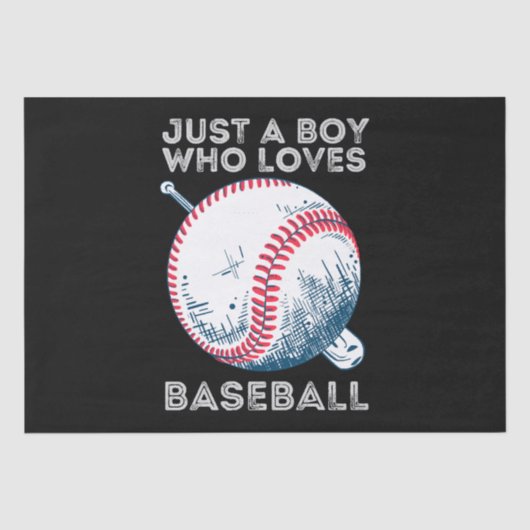 Nur ein Junge, der Baseball Liebe Seidenpapier (Vorderseite)