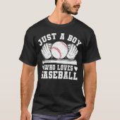Nur ein Junge, der Baseball Liebe T-Shirt (Vorderseite)