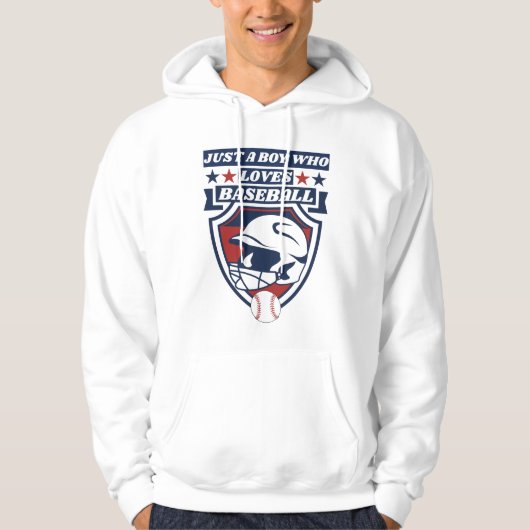 nur ein Junge, der Baseball liebt Hoodie (Vorderseite)