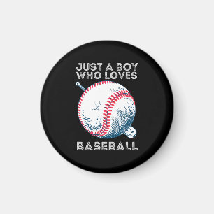 Nur ein Junge, der Baseball liebt Magnet