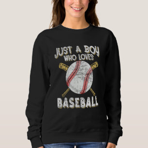 Nur ein Junge, der Baseball Pitcher Pitch Fänger l Sweatshirt
