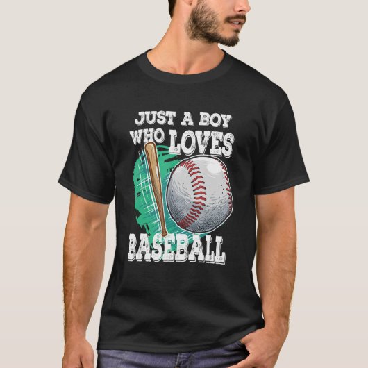 Nur ein Junge, der Baseball-Spieler Liebe T-Shirt (Vorderseite)