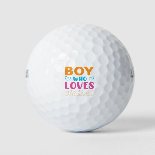 Nur ein Junge, der Baseball-Typografie Liebe Golfball (Vorderseite)