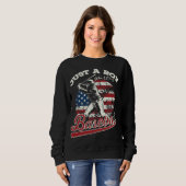 Nur ein Junge, der Baseballfrauen Liebe Sweatshirt (Vorne ganz)
