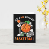 Nur ein Junge, der Basketball Liebe 2 Karte (Gelbe Blume)