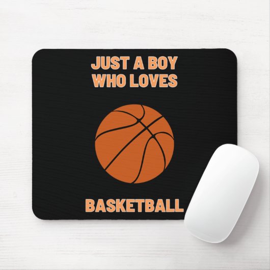 Nur ein Junge, der Basketball Liebe Basketball Kle Mousepad (Mit Mouse)