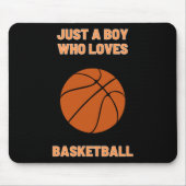 Nur ein Junge, der Basketball Liebe Basketball Kle Mousepad (Vorne)