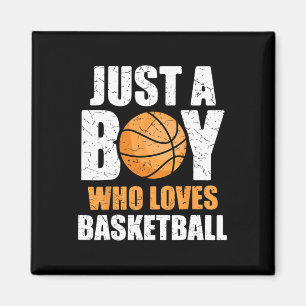 Nur ein Junge, der Basketball Liebe Magnet