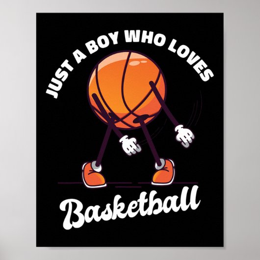 Nur ein Junge, der Basketball Lieben - Basketballj Poster (Vorne)