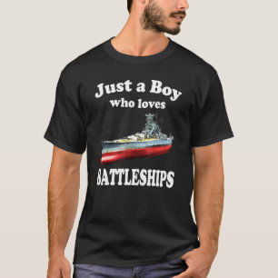 Nur ein Junge, der Battleships Lieben WW2 Japanisc T-Shirt