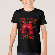 nur ein Junge, der Boxen liebt