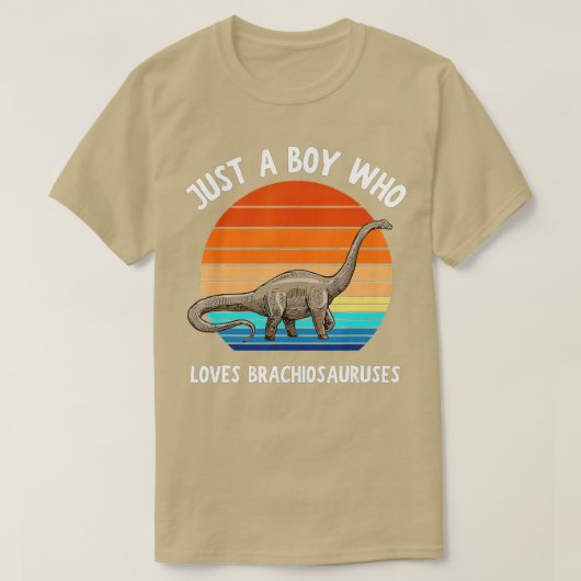 Nur ein Junge, der Brachiosaurus Dinosaurier Liebe T-Shirt (Design vorne)