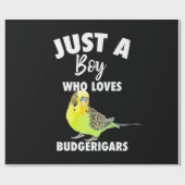 Nur ein Junge, der Budgerigars Paprot Liebe Geschenkpapier (Flach)