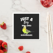 Nur ein Junge, der Budgerigars Paprot Liebe Serviette (Beispiel)