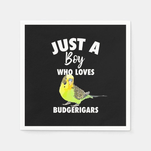 Nur ein Junge, der Budgerigars Paprot Liebe Serviette (Vorderseite)