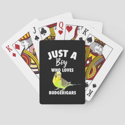 Nur ein Junge, der Budgerigars Paprot Liebe Spielkarten (Rückseite)