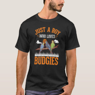 Nur ein Junge, der Budgies Parakeet Boy Cockatie L T-Shirt