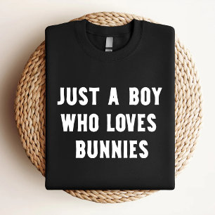Nur ein Junge, der Bunnies Lieben Funny Lover T-Shirt