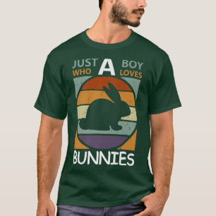 Nur ein Junge, der Bunnies Retro Bauer Funny Bu Li T-Shirt