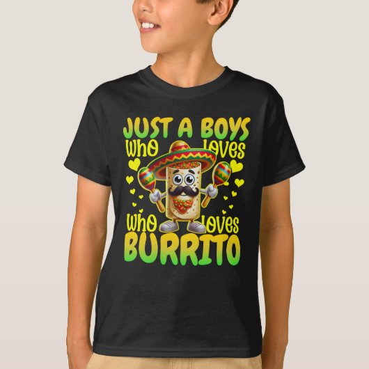 Nur ein Junge, der Burrito Lieben T-Shirt (Vorderseite)