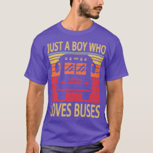 NUR EIN JUNGE, DER BUSSE LIEBT Lustiger Vintage Re T-Shirt