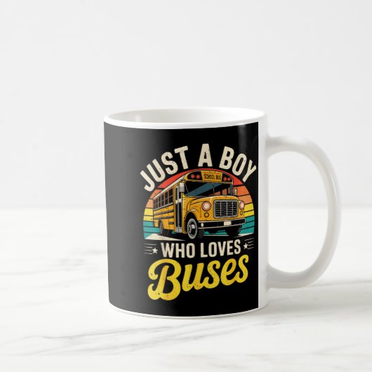 Nur ein Junge, der Busse liebt Schulbusfahrer Kost Kaffeetasse (Rechts)