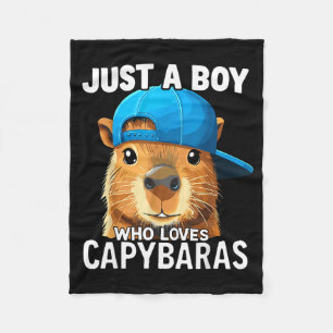 Nur ein Junge, der Capybaras liebt Fleecedecke