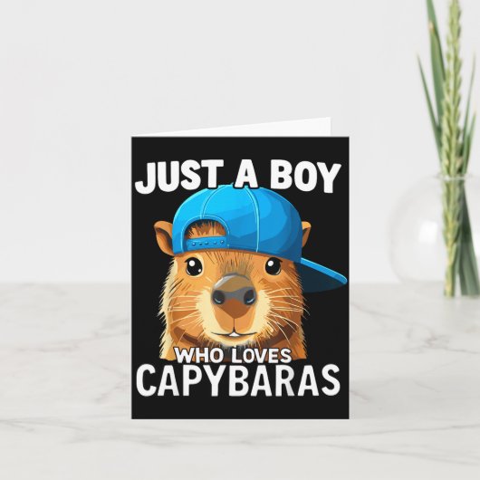 Nur ein Junge, der Capybaras liebt  Karte (Vorderseite)