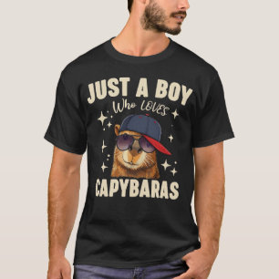 Nur ein Junge, der Capybaras liebt Lustige Capybar T-Shirt