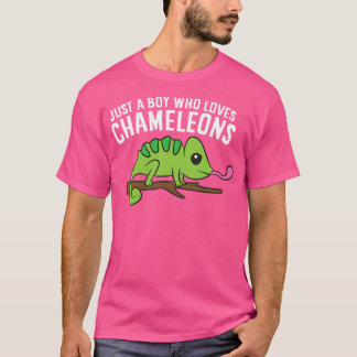 Nur ein Junge, der Chameleons Lieben T-Shirt