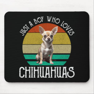 Nur ein Junge, der Chihuahuas Liebe Mousepad