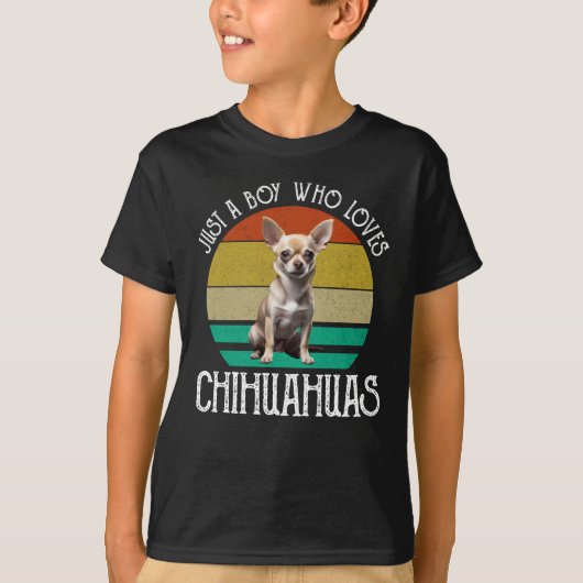Nur ein Junge, der Chihuahuas Liebe T-Shirt (Vorderseite)