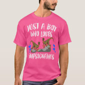Nur ein Junge, der Compsognathus Dinosaurier Liebe T-Shirt (Vorderseite)