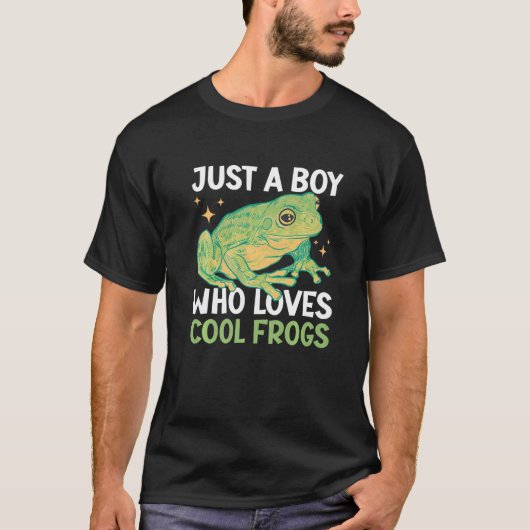 Nur ein Junge, der coole Frösche Liebe T-Shirt (Vorderseite)