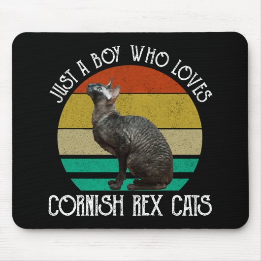 Nur ein Junge, der Cornish Rex Katzen liebt Mousepad (Vorne)