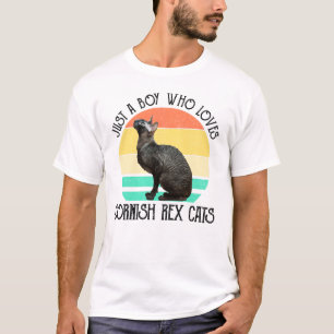 Nur ein Junge, der Cornish Rex Katzen liebt T-Shirt