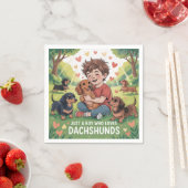 Nur Ein Junge, Der Dachshunde Liebt Serviette (Beispiel)