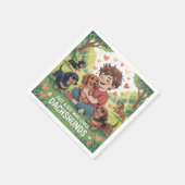 Nur Ein Junge, Der Dachshunde Liebt Serviette (Ecke)