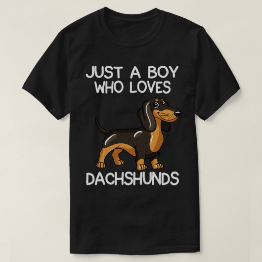 Nur ein Junge, der Dackeln Liebe T-Shirt (Design vorne)